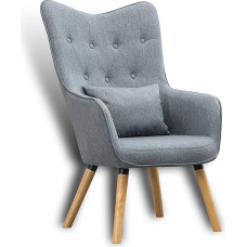 ESTEXO® TV Armchair, Lounge, Recliner, Upholstered Chair, Reading Chair, Fabric, Cushioned, Grey