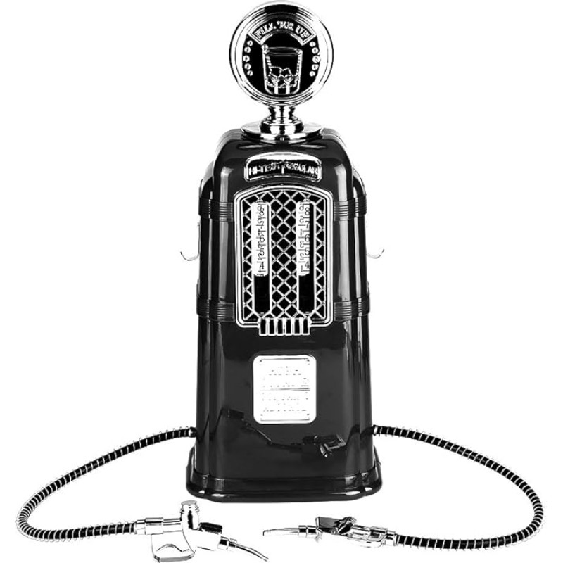 Nešiojamasis alaus dozatorius, 1000CC dvigubos patrankos vyno gėrimų siurblys alui, sodai, sidrui, kombučai ir kokteiliams, skirtas namų barui, žaidimų dienai (juodas)