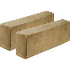 sourcing map Stretch-Armlehnenbezüge, Polyester, weich, Sessel-Schonbezüge, Couch-Lehnen-Armlehnen-Schonbezug für Stuhl, Sofaschoner, Taupe, 2 Stück