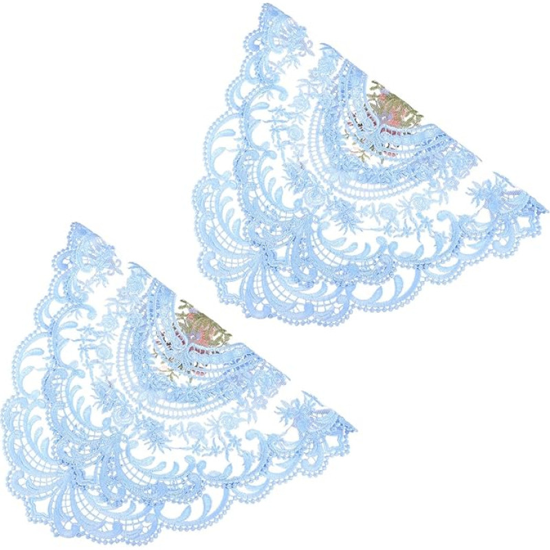 NUOBESTY Tischsets aus Milchseidenspitze 2 Stück 30X43cm als Untersetzer und Foto Requisiten für Wohnräume und Feierlichkeiten