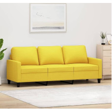 ZEYUAN 359176 3-Seater Sofa, Light Yellow, 180 cm Fabric, Sofas & Couches, Sofa Living Room, Sofa for Teenager's Room, Relaxing Sofa, Sofa for Bedroom, Upholstered Sofa