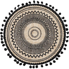 Handgefertigtes Rundes Tischset aus Gewebtem Jutegarn Hitzebeständige und rutschfeste Isoliermatte für Küche und Esszimmer