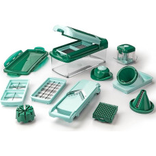 Genius Nicer Dicer Fusion Smart Julietti | Mėtų žalumo | 16 dalių | Viskas siuvėjams | Trinimas | Julienne | Spiralės | Obliavimas | Kauliukai | Pjaustymo prietaisas | Žinomas iš televizoriaus | NAUJIENA