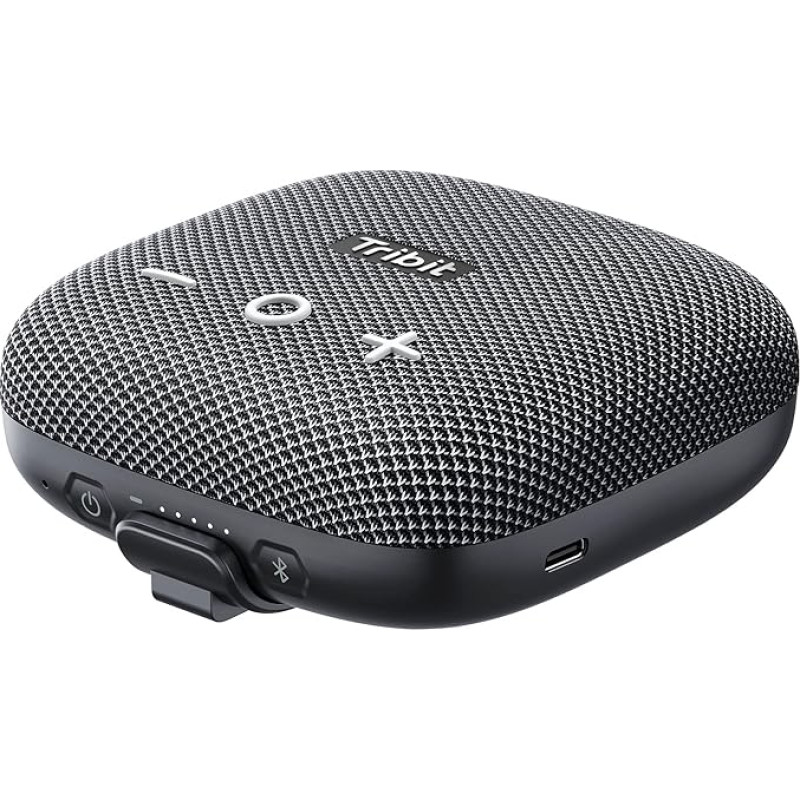 Tribit Bluetooth Portable Speaker StormBox Micro 2 IP67 Waterproof with Powerful Wireless Stereo Pairing and Integrated XBass for Outdoor Travel and Cycling