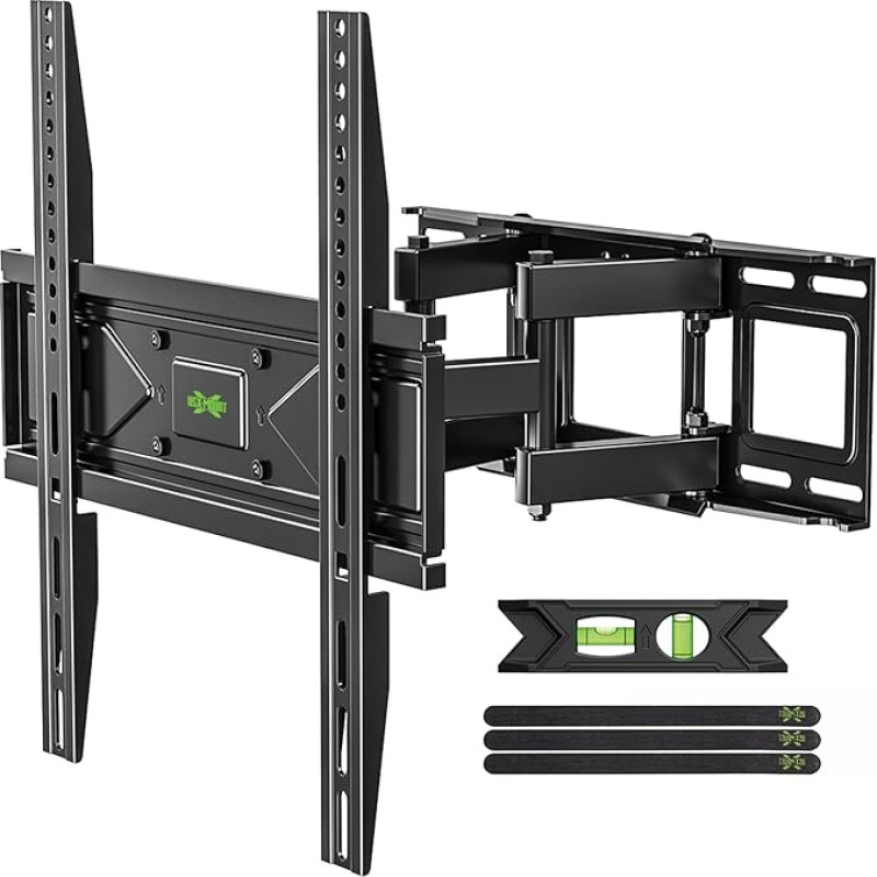 USX-MOUNT Sieninis televizoriaus laikiklis, pasukamas ir pakreipiamas, skirtas 32-70 colių LED, OLED, plazminiams televizoriams, universalus televizoriaus sieninis laikiklis su itin stipria dviguba svirtimi, maksimali VESA 400 x 400 mm, iki 45 kg