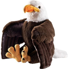 Wild Republic Artist Collection Bald Eagle Gift for Kids 38cm Plush Toy Stuffing Made from Spun Recycled Water Bottles