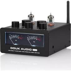 Douk Audio T6PRO Hi-Fi Amplifier TPA3255 Tube Amplifier Bluetooth Tube Amplifier with VU Meter 300 Watt x2