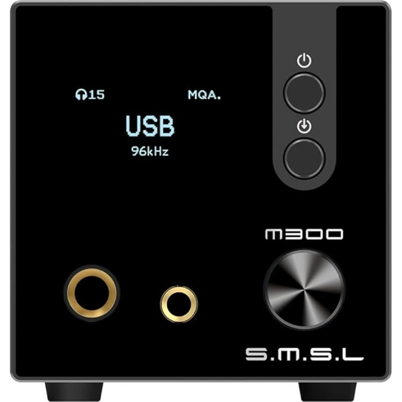 S.M.S.L M300SE HiFi Headphone Amplifier, 2 Pieces CS43131 MQA Audio DAC, USB/Optical/Coaxial/Bluetooth Input DSD MQA XMOS Balanced XLR Output THD+N 0.00013% with Remote Control