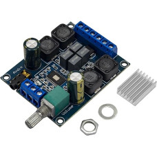 AZDelivery Digital Amplifier Board Compatible with TPA3116D2 with Two Channel Stereo Amplifier, 2 x 50 W Digital Stereo Board 12 V 24 V for Speakers and DIY Projects Includes E-Book