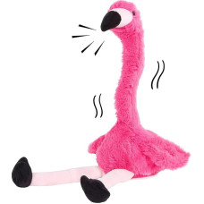 Flamingo Dancing Plush Toy Electric Stuffed Animal Funny Wobbling Talking Flamingo Animal Toy Gift for Kids