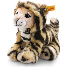 Steiff Billy Tiger - 20 cm - Plüschtiger sitzend - Kuscheltier für Kinder - weich & waschbar - getigert (084102)