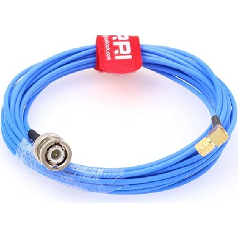 DRRI BNC Male to Right Angle 10-32 UNF Microdot Male Accelerometer Vibration Sensor Test Cable (3m)