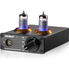 AIYIMA T3 Tubes HiFi MM Phono Preamp for Turntable Preamp with Gain Stereo Audio for Phono Audiophiles