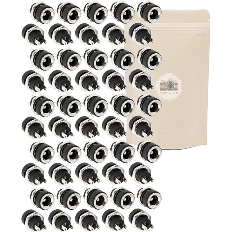 50 x Mini Socket 12 Volt Power Supply Socket 12 V Solder Plug