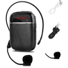 Portable Bluetooth Voice Amplifier, Rechargeable Wired Mini Speaker with Microphone for Teachers, Tour Guides, Coaches and More