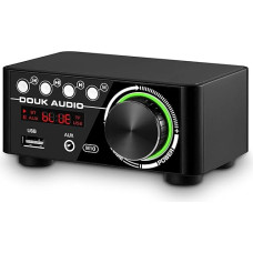 Douk Audio Class D Audio Amplifier - 120W Mini Bluetooth 5.0 Hi-Fi Stereo Amplifier with TF USB RCA Inputs for Home Speakers