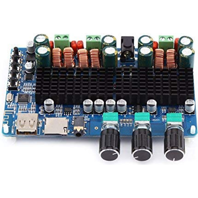 Amplifier Board Digital 2.1 Channel Amplifier Board Bluetooth USB TF Input 50W + 50W Stereo 100W Subwoofer Output