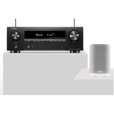 Denon AVR-X1700H 7.2-Channel AV Receiver + Denon Home 150 Multiroom Speaker (White), HEOS Built-in, WLAN, Bluetooth, AirPlay 2, Alexa Compatible