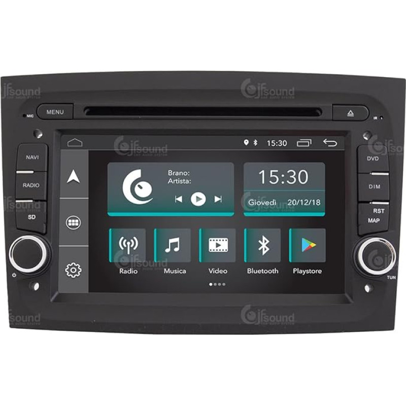 Personalised Car Radio for Fiat Doblò Android GPS Bluetooth WiFi USB DAB+ Touchscreen 7 Inch 4Core Carplay Android Car