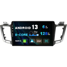 SXAUTO Android 13 - [6G+128G] - IPS Car Radio Suitable for Toyota RAV4 (2013-2018) - Built-in Wireless Carplay/Android Car/DSP - Camera + MIC - DAB SWC WiFi Fast Boot 360-Camera 4G - 2 DIN 10.1 Inch